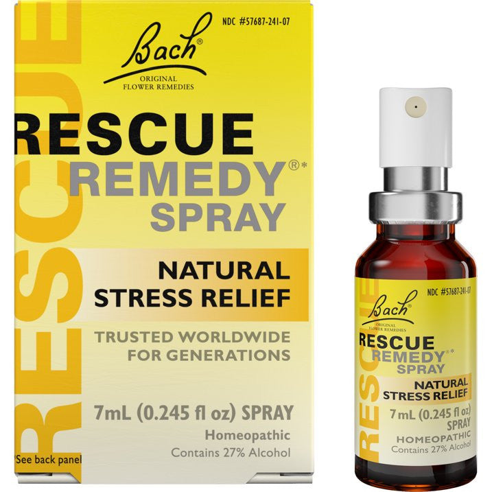 Bach Original Flower Remedies Rescue Remedy Spray, Natural Stress Relief, 7 Ml